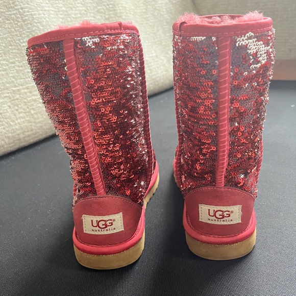 Pink/Silver Ugg Boots - Picture 3 of 4